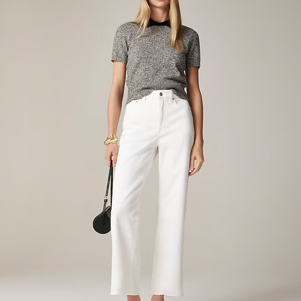 J. Crew Women's Cream Straight Leg Jeans